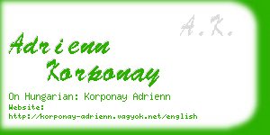 adrienn korponay business card